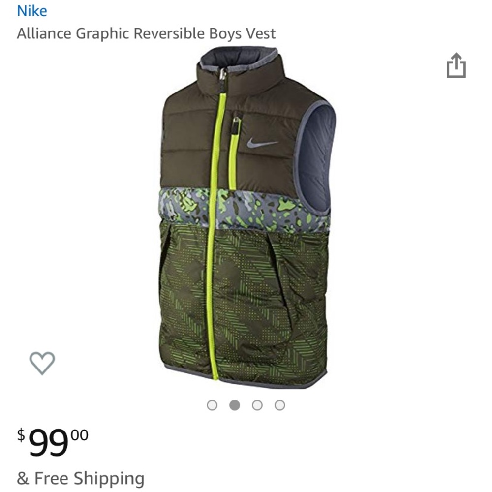 SOLD Nike Alliance Graphic Reversible Boys Vest